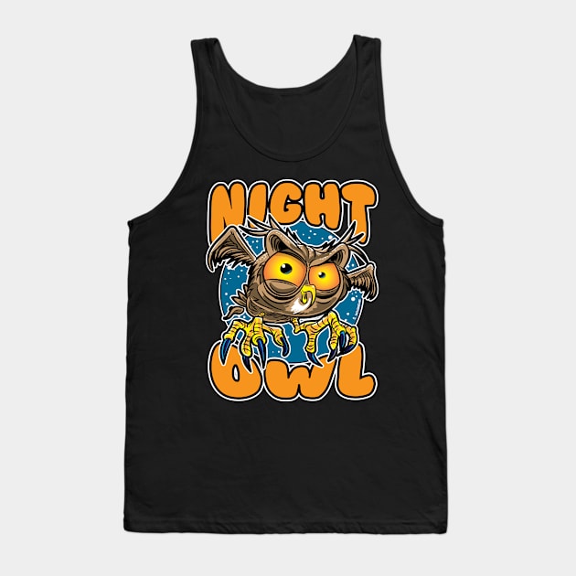 Night Owl Tank Top by eShirtLabs